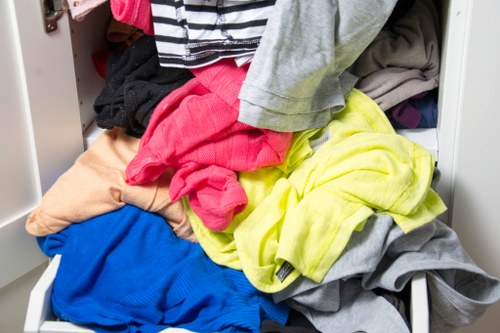 Man and van leaving after a completed rubbish removal